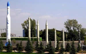 File photo of Iranian-made missiles at Holy Defence Museum in Tehran