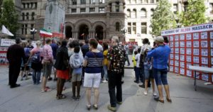 Toronto August 22, 2016 - Three Days Hunger Strike to condemn Massacre of 30000 in 1988 in Iran