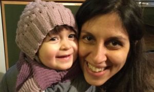 Nazanin Zaghari-Ratcliffe and her daughter, Gabriella, who is being looked after by her Iranian grandparents. Photograph: Handout/Reuters 